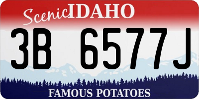 ID license plate 3B6577J