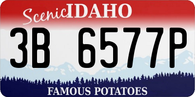 ID license plate 3B6577P