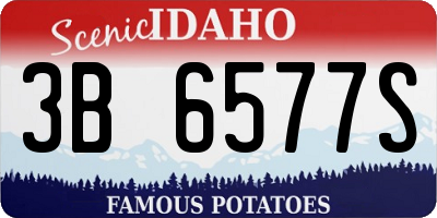ID license plate 3B6577S