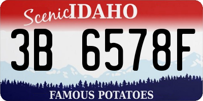 ID license plate 3B6578F