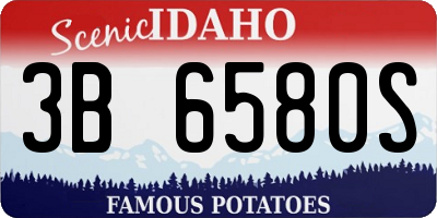 ID license plate 3B6580S