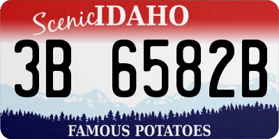 ID license plate 3B6582B