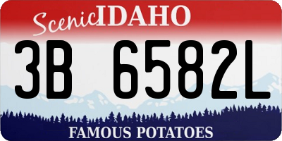 ID license plate 3B6582L
