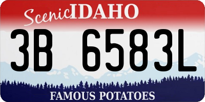 ID license plate 3B6583L