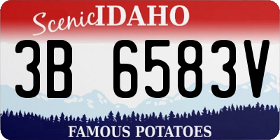 ID license plate 3B6583V