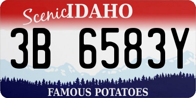 ID license plate 3B6583Y
