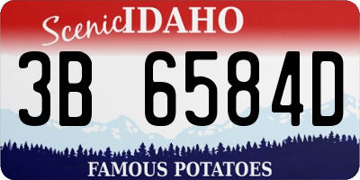 ID license plate 3B6584D