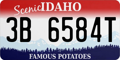 ID license plate 3B6584T