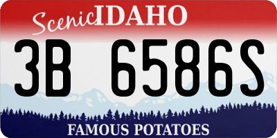 ID license plate 3B6586S
