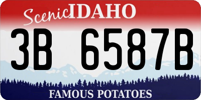 ID license plate 3B6587B