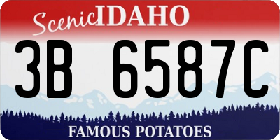 ID license plate 3B6587C