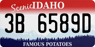 ID license plate 3B6589D