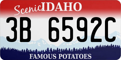 ID license plate 3B6592C