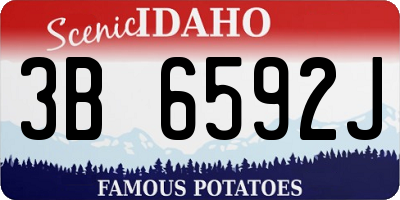 ID license plate 3B6592J