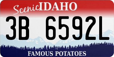 ID license plate 3B6592L