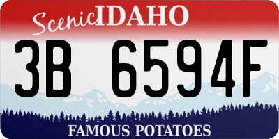 ID license plate 3B6594F