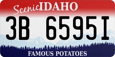 ID license plate 3B6595I
