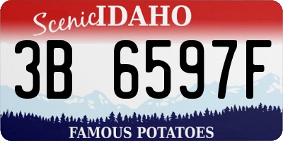 ID license plate 3B6597F
