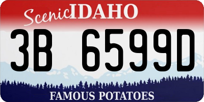 ID license plate 3B6599D