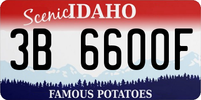 ID license plate 3B6600F