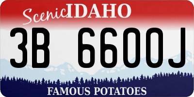 ID license plate 3B6600J