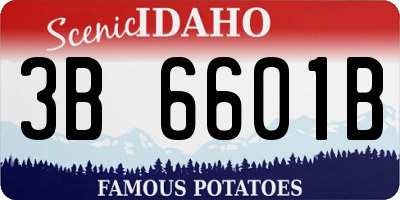 ID license plate 3B6601B