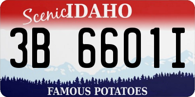 ID license plate 3B6601I