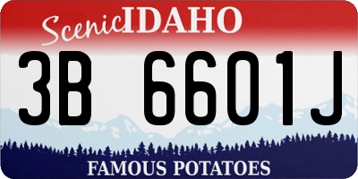 ID license plate 3B6601J