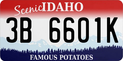 ID license plate 3B6601K