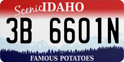 ID license plate 3B6601N