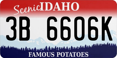 ID license plate 3B6606K