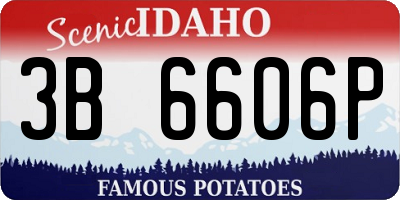 ID license plate 3B6606P