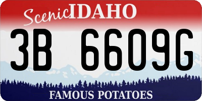 ID license plate 3B6609G