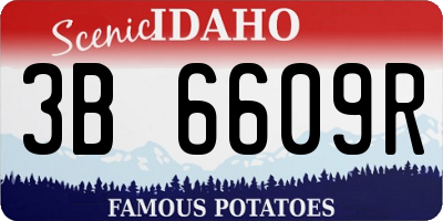 ID license plate 3B6609R