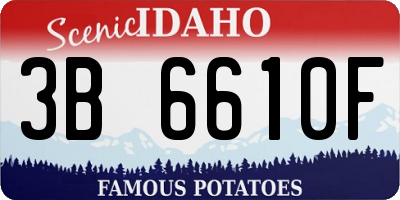 ID license plate 3B6610F