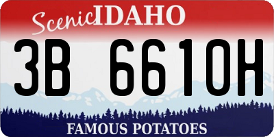 ID license plate 3B6610H