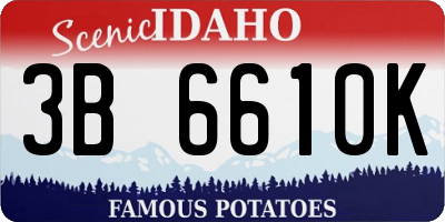 ID license plate 3B6610K