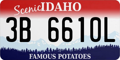 ID license plate 3B6610L