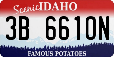 ID license plate 3B6610N