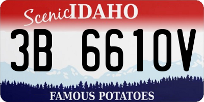 ID license plate 3B6610V