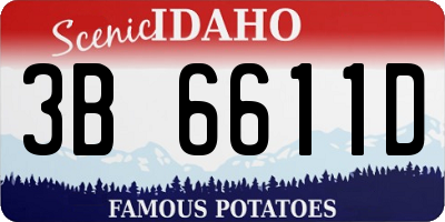 ID license plate 3B6611D