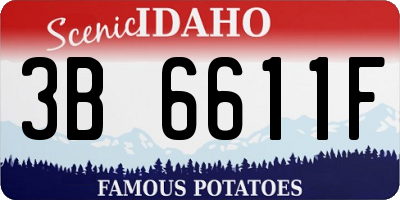 ID license plate 3B6611F