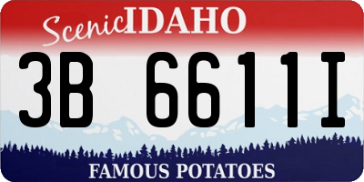 ID license plate 3B6611I