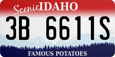 ID license plate 3B6611S