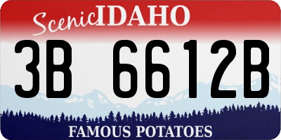 ID license plate 3B6612B