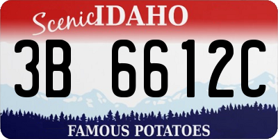 ID license plate 3B6612C