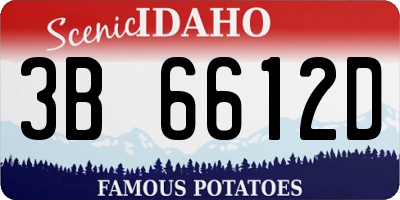 ID license plate 3B6612D