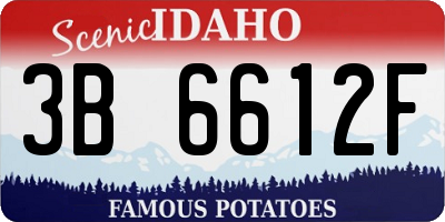 ID license plate 3B6612F