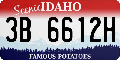 ID license plate 3B6612H