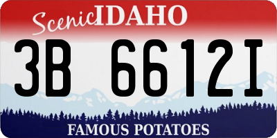 ID license plate 3B6612I